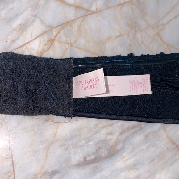 Black Victoria Secret Strapless Bombshell Miraculous Satin Push-up Bra Mesh - Picture 5 of 9